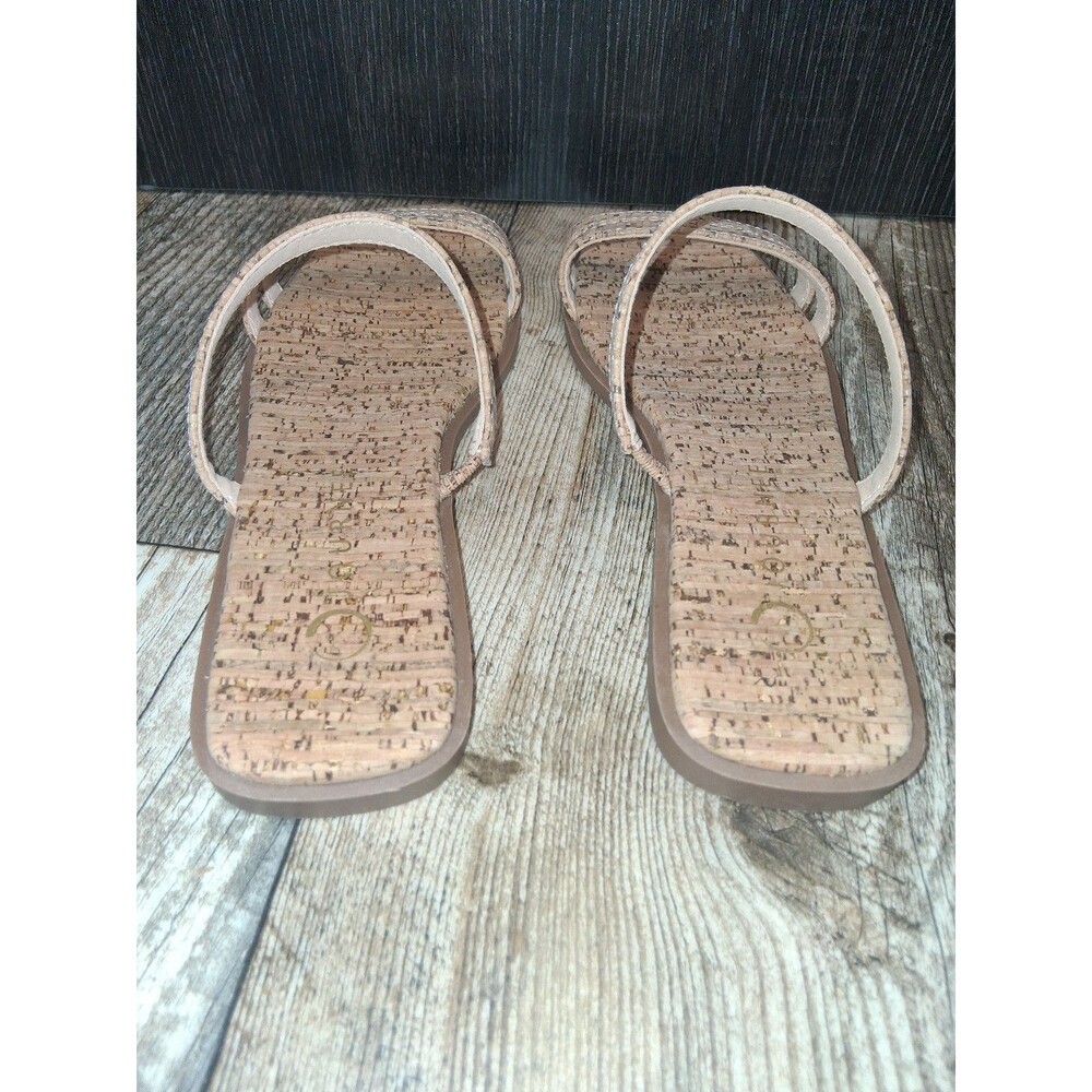 NEW! Women's Journee Collection Brisa Multi Strap Slide Sandal, Cork Size 6.5 - Picture 7 of 9